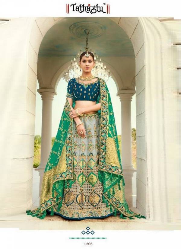 TATHASTU Latest Heavy Designer Wedding Wear Fancy Look and Beautifull Silk Embroidered Bridal Lehenga Choli Collection